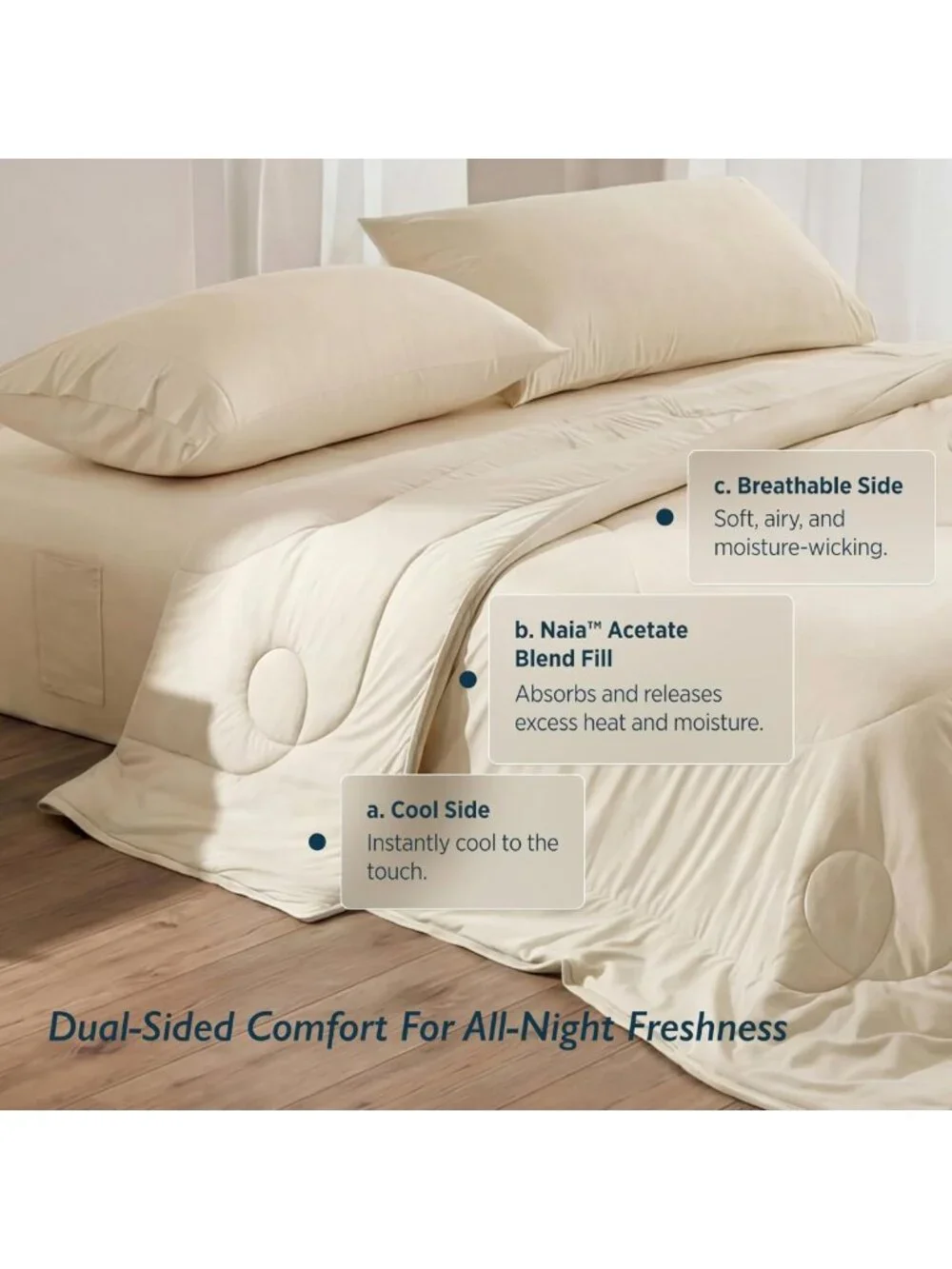 Cooling Comforter Blanket for Hot Sleepers - Breathable Lightweight Summer Throw